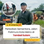 Perbaikan Sementara, Jalan Patimura Kota Metro di Tambal Sulam