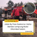Jalan By Pass Soekarno-Hatta Bandar Lampung Mulai Ditambal Sulam