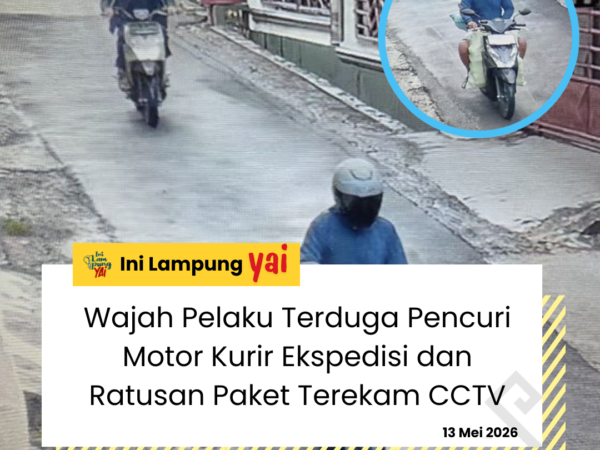 Wajah Pelaku Terduga Pencuri Motor Kurir Ekspedisi dan Ratusan Paket Terekam CCTV