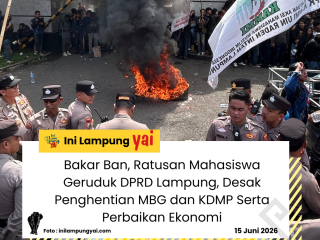 Ratusan Mahasiswa Geruduk DPRD Lampung, Desak Penghentian MBG dan KDMP Serta Perbaikan Ekonomi