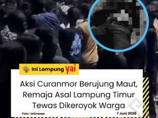 Aksi Curanmor Berujung Maut, Remaja Asal Lampung Timur Tewas Dikeroyok Warga