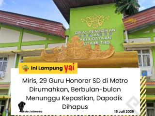 Miris, 29 Guru Honorer SD di Metro Dirumahkan, Berbulan-bulan Menunggu Kepastian, Dapodik Dihapus