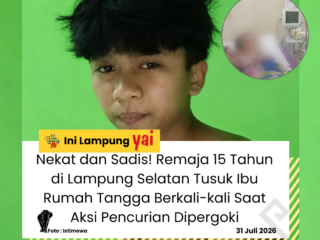 Nekat dan Sadis! Remaja 15 Tahun di Lampung Selatan Tusuk Ibu Rumah Tangga Berkali-kali Saat Aksi Pencurian Dipergoki