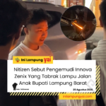 Nitizen Sebut Pengemudi Innova Zenix Yang Tabrak Lampu Jalan Anak Bupati Lampung Barat