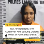 Istri Joni Iskandar, DPO Curanmor Asal Jabung, Diciduk Polisi! 24 Paket Sabu Disita